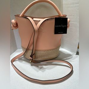Nanette Lenore vegan leather nwt Reese bucket peach